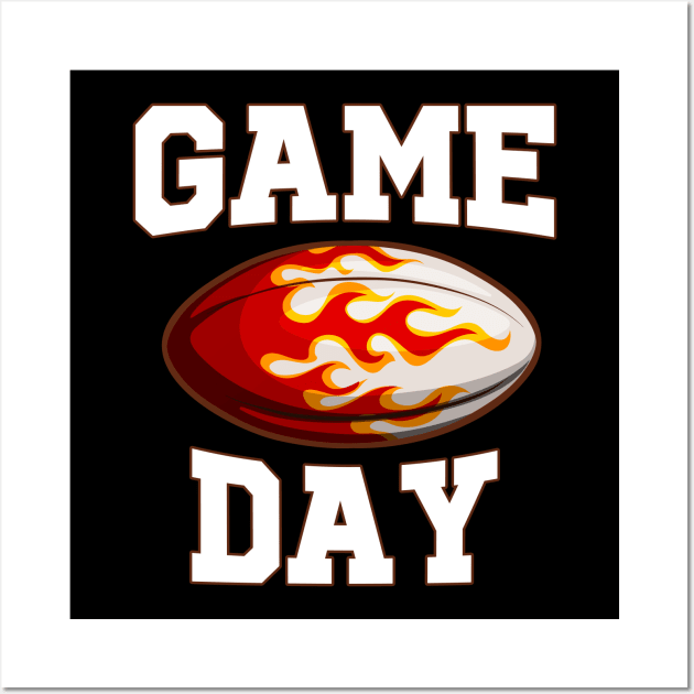 Game Day Football Wall Art by Quotes NK Tees